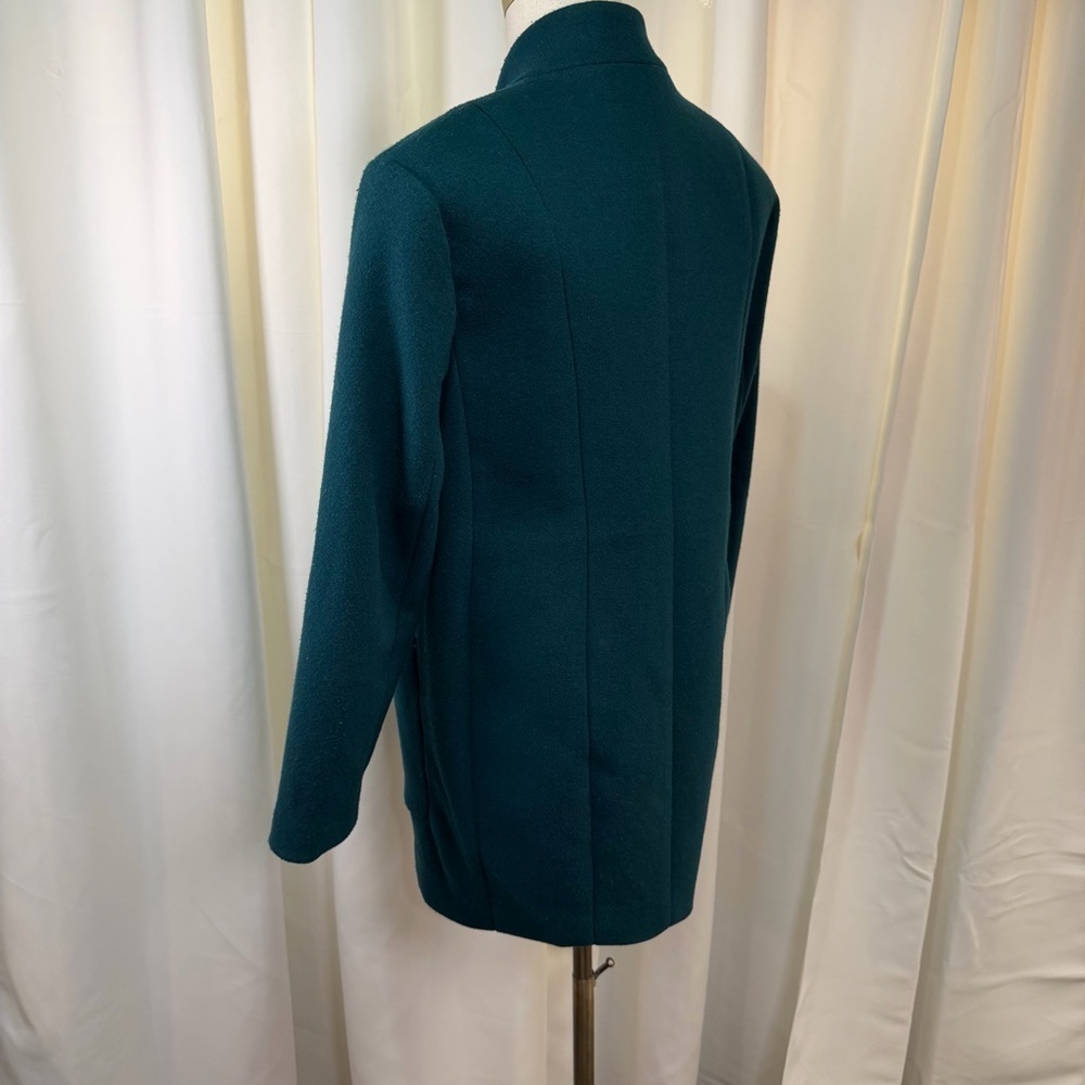 NWT Express Chic ‘Shawl Collar One Button Coat’ in Deep Teal Green Size XS - Picture 9 of 16